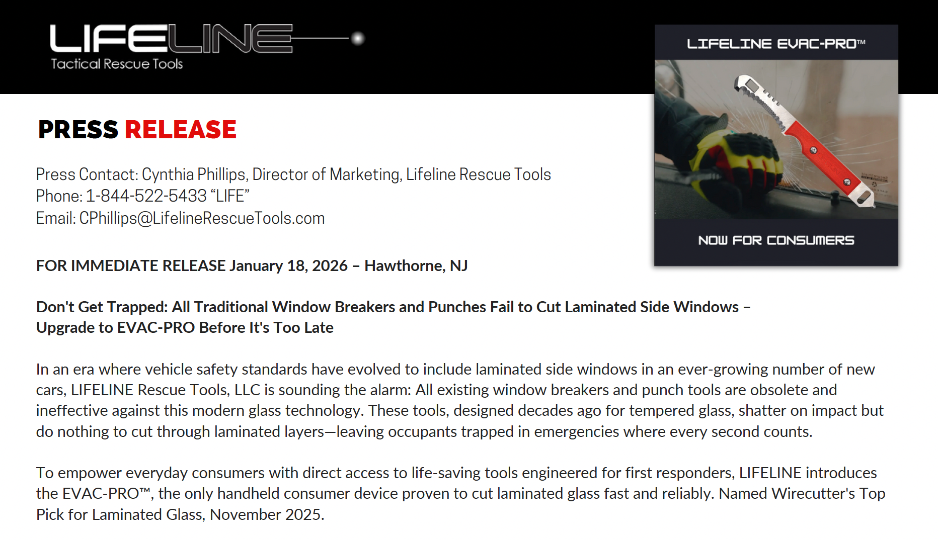 Don't Get Trapped: All Traditional Window Breakers and Punches Fail to Cut Laminated Side Windows
